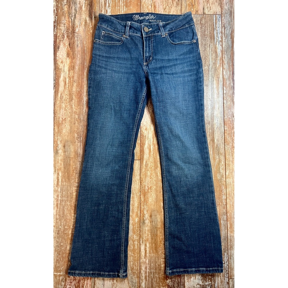 Wrangler Boot Cut Jeans Womens 7x30 Medium Wash Stretch Denim